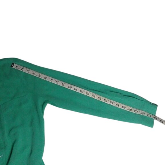 XAI, SHEER BOTTON DOWN, COLOR: GREEN, SIZE: M - Picture 7 of 7